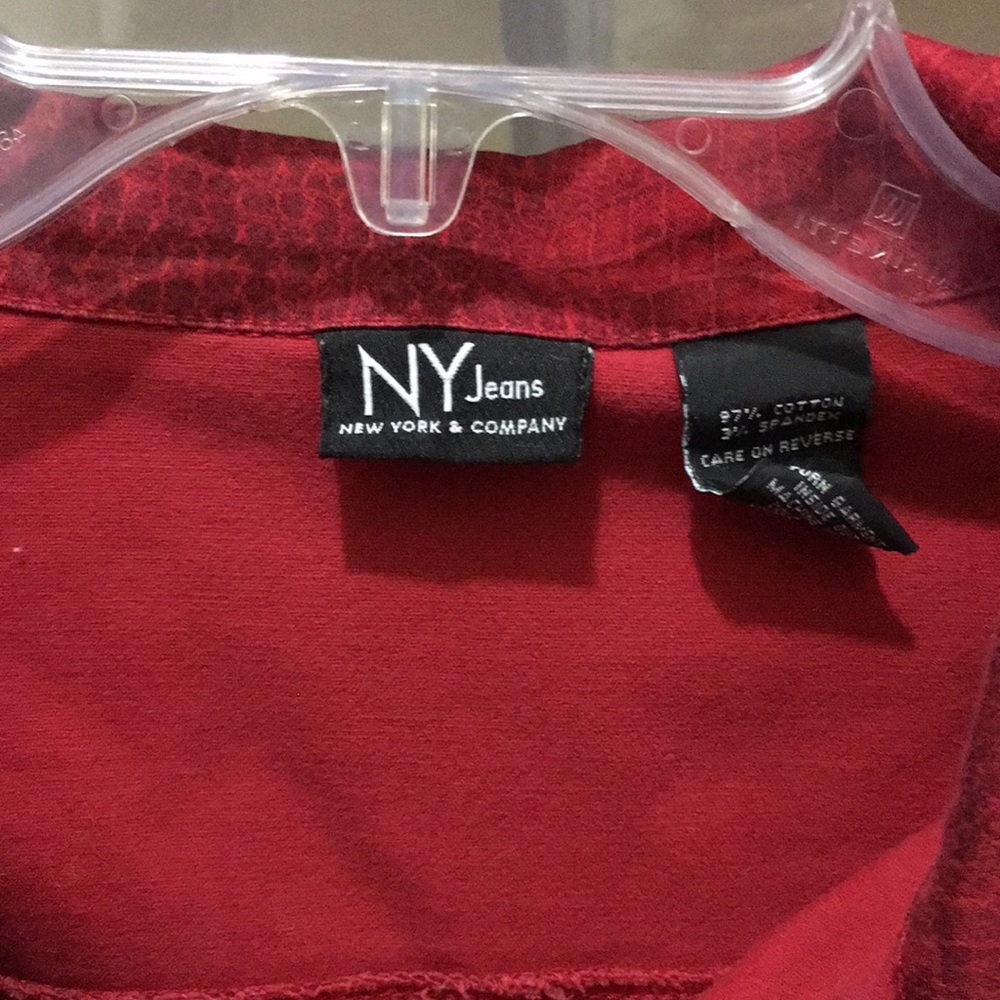 Red  jacket button up jacket - Picture 5 of 8